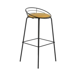 Carrier Tabouret Hauteur Sur-mesure|Tabouret Snack (assise +/- 65 Cm)*Yaël ® Tabouret haut français rembourré en métal et simili