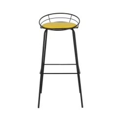 Carrier Tabouret Hauteur Sur-mesure|Tabouret Snack (assise +/- 65 Cm)*Yaël ® Tabouret haut français rembourré en métal et simili