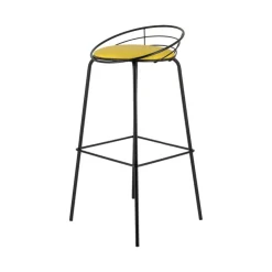 Carrier Tabouret Hauteur Sur-mesure|Tabouret Snack (assise +/- 65 Cm)*Yaël ® Tabouret haut français rembourré en métal et simili
