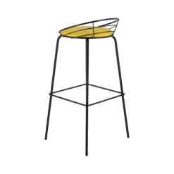 Carrier Tabouret Hauteur Sur-mesure|Tabouret Snack (assise +/- 65 Cm)*Yaël ® Tabouret haut français rembourré en métal et simili