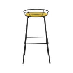 Carrier Tabouret Hauteur Sur-mesure|Tabouret Snack (assise +/- 65 Cm)*Yaël ® Tabouret haut français rembourré en métal et simili