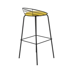 Carrier Tabouret Hauteur Sur-mesure|Tabouret Snack (assise +/- 65 Cm)*Yaël ® Tabouret haut français rembourré en métal et simili