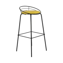Carrier Tabouret Hauteur Sur-mesure|Tabouret Snack (assise +/- 65 Cm)*Yaël ® Tabouret haut français rembourré en métal et simili