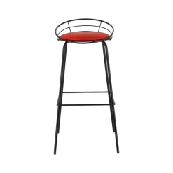 Carrier Tabouret Hauteur Sur-mesure|Tabouret Snack (assise +/- 65 Cm)*Yaël ® Tabouret haut français rembourré en métal et simili