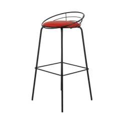 Carrier Tabouret Hauteur Sur-mesure|Tabouret Snack (assise +/- 65 Cm)*Yaël ® Tabouret haut français rembourré en métal et simili