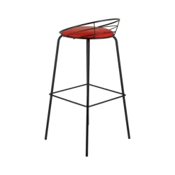 Carrier Tabouret Hauteur Sur-mesure|Tabouret Snack (assise +/- 65 Cm)*Yaël ® Tabouret haut français rembourré en métal et simili