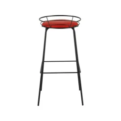 Carrier Tabouret Hauteur Sur-mesure|Tabouret Snack (assise +/- 65 Cm)*Yaël ® Tabouret haut français rembourré en métal et simili
