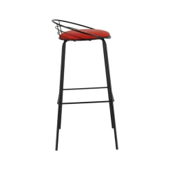 Carrier Tabouret Hauteur Sur-mesure|Tabouret Snack (assise +/- 65 Cm)*Yaël ® Tabouret haut français rembourré en métal et simili