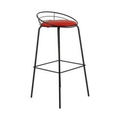 Carrier Tabouret Hauteur Sur-mesure|Tabouret Snack (assise +/- 65 Cm)*Yaël ® Tabouret haut français rembourré en métal et simili