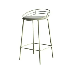 Carrier Tabouret Hauteur Sur-mesure|Tabouret Snack (assise +/- 65 Cm)*Yaël ® Tabouret haut français rembourré en métal et simili