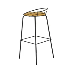 Carrier Tabouret Hauteur Sur-mesure|Tabouret Snack (assise +/- 65 Cm)*Yaël ® Tabouret haut français rembourré en métal et simili