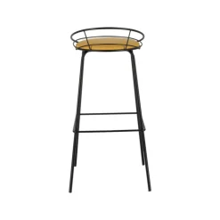 Carrier Tabouret Hauteur Sur-mesure|Tabouret Snack (assise +/- 65 Cm)*Yaël ® Tabouret haut français rembourré en métal et simili