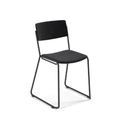 Perfecta Chaise De Salle à Manger*Zoom Chaise de salle à manger épurée en tissu pieds en traîneau
