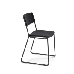 Perfecta Chaise De Salle à Manger*Zoom Chaise de salle à manger épurée en tissu pieds en traîneau