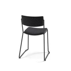 Perfecta Chaise De Salle à Manger*Zoom Chaise de salle à manger épurée en tissu pieds en traîneau