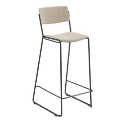 Perfecta Tabouret Snack (assise +/- 65 Cm)|Tabouret De Bar (assise +/- 80 Cm)*Zoom Tabouret de bar moderne et épuré en tissu pieds traîneau