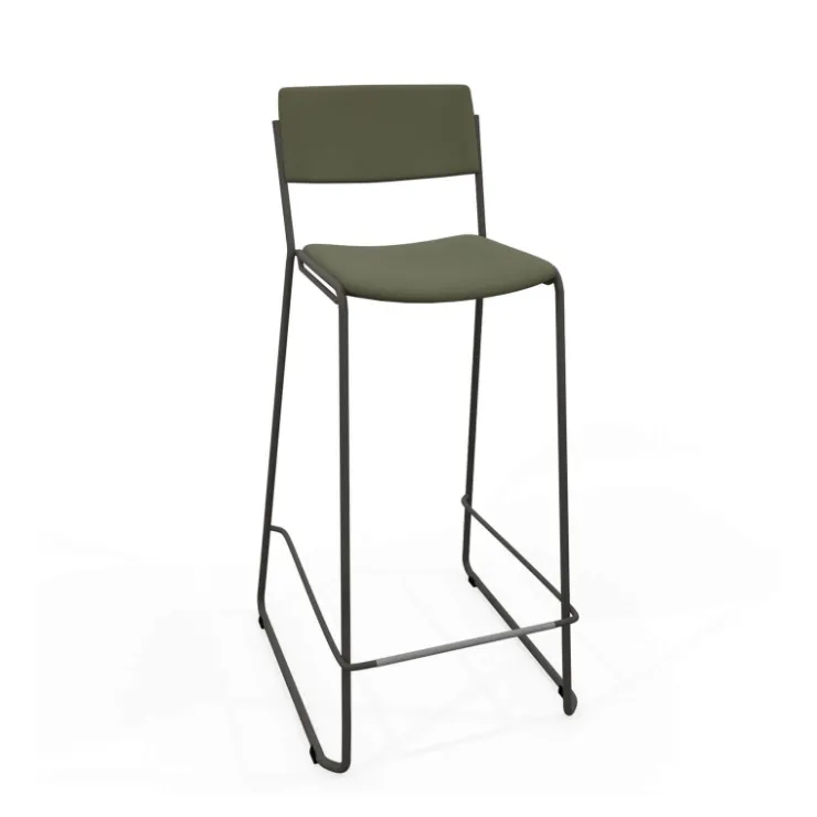 Perfecta Tabouret De Bar (assise +/- 80 Cm)*Zoom Tabouret de bar moderne en simili avec pieds traîneau