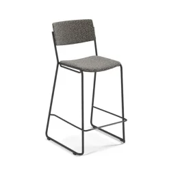 Perfecta Tabouret Snack (assise +/- 65 Cm)|Tabouret De Bar (assise +/- 80 Cm)*Zoom Tabouret snack moderne en tissu pieds traîneau