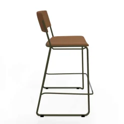 Perfecta Tabouret Snack (assise +/- 65 Cm)*Zoom Tabouret snack moderne en simili avec pieds en traîneau